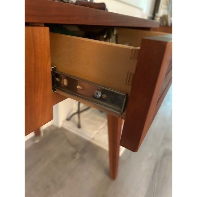 Wood Highland 75 Collection Danish Modern Solid Wood Desk and File Cabinets - Set of 3 For Sale - Image 7 of 12