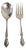 Rose Pattern Serving Utensils Fork & Spoon- A Pair For Sale