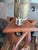 1960s Vintage Mid-Century Modern Sculpted Bentwood & Brass Table Lamp For Sale - Image 5 of 16