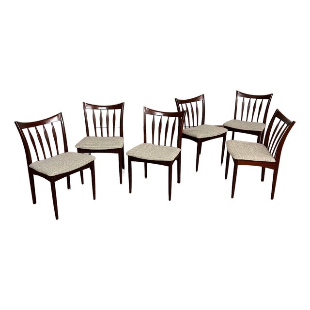 Greaves & Thomas Vintage Dining Chairs Newly Upholstered - Set of 6 For Sale
