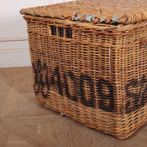 English Wicker Log Basket, 1890s For Sale - Image 5 of 10