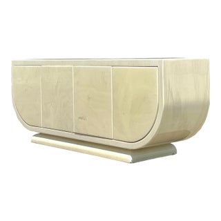 Vintage Boho Lacquered Smoke Credenza For Sale