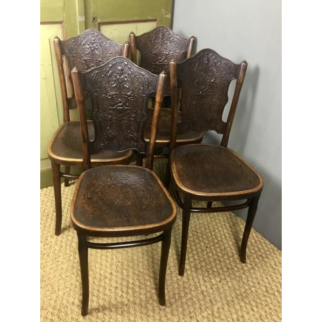 Antique Bentwood Dining Chairs from Jacob & Josef Kohn, Set of 4 For Sale - Image 15 of 18