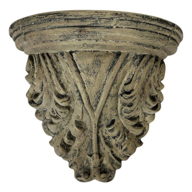 Vintage Acanthus Leaf Decorative Wall Bracket Display Shelf For Sale