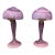 French La Rochere Art Nouveau Mushroom Table Lamps With Dragonflies -a Pair For Sale