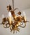 Ornamental & Decorative Materials Gilded Chandelier with Gold Leaf, Italy, 1960s For Sale - Image 7 of 18