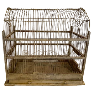 Large Metal Arched Top Vintage Birdcage