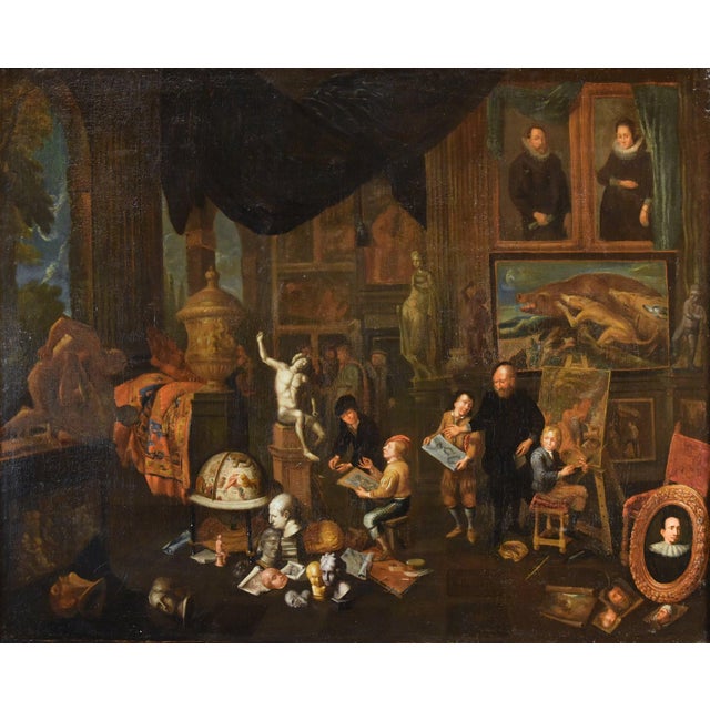 After Gerard Thomas, The Artist's Studio, 1700, Oil on Canvas For Sale - Image 14 of 14