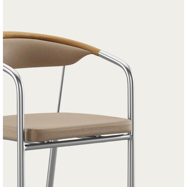 Wood Chairman Chair in Oak with Upholstery in Lime by Henrik Tengler for One Collection For Sale - Image 7 of 14