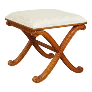 Regency Style X Base Stool For Sale