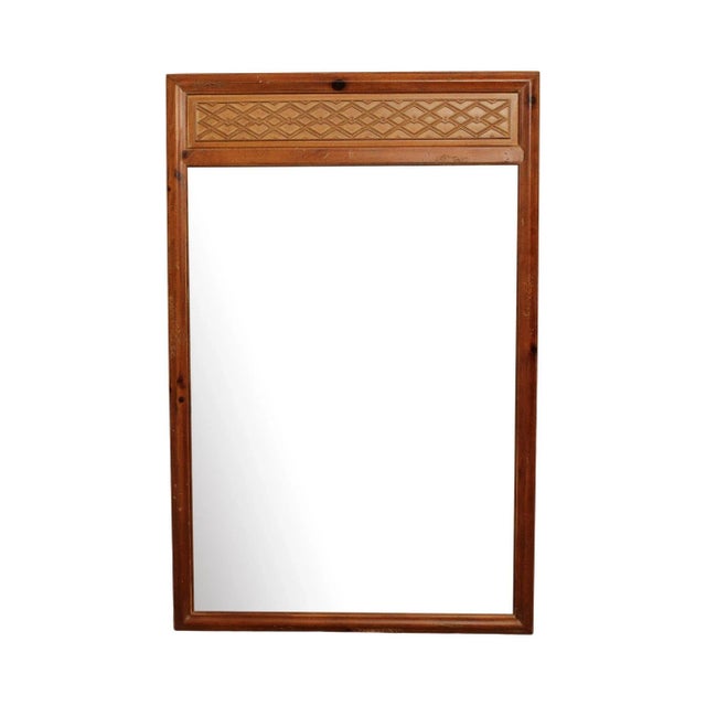 1980s Vintage Henredon Pine Frame Mirror For Sale - Image 13 of 13