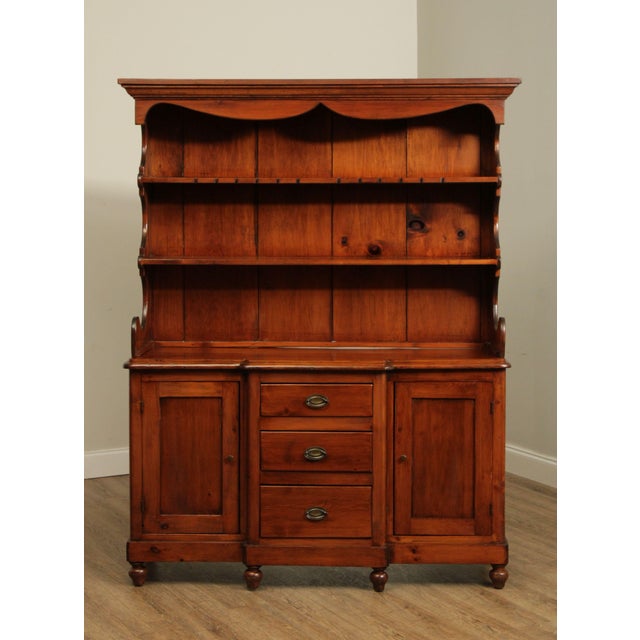 Antique 19th C. Early American Pine Cupboard Hutch Chairish