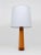 Mid-Century Modern Mid-Century Danish Teak Leather Table Lamp, Denmark, 1950s For Sale - Image 3 of 11