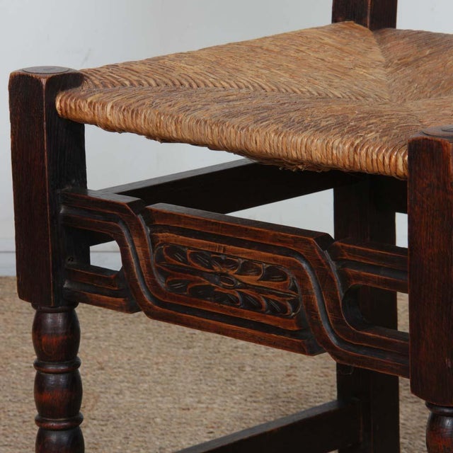1940s Straw-Seated Wood Chair, France, 1940s For Sale - Image 5 of 8