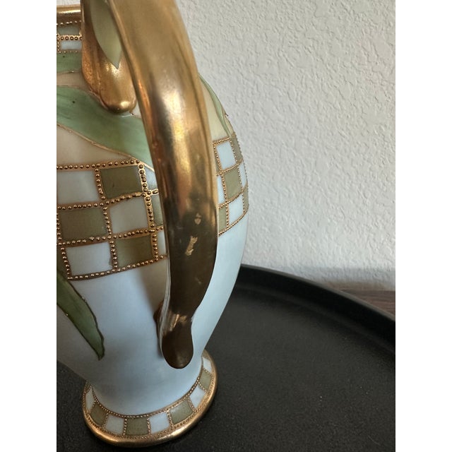1910s Nippon Morimura Pitcher, Hand Painted Antique For Sale In Dallas - Image 6 of 9