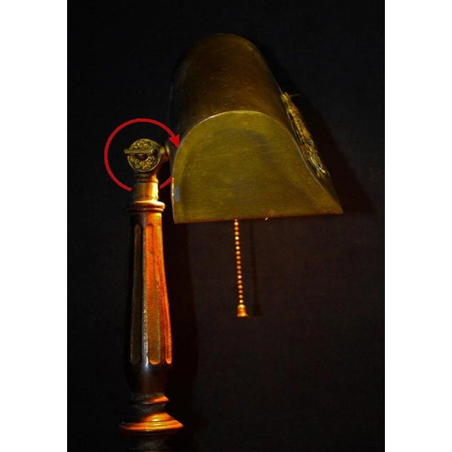 American Art Deco Adjustable Banker's Desk Lamp from S. Robert Schwartz & Bro., 1920s For Sale - Image 3 of 18
