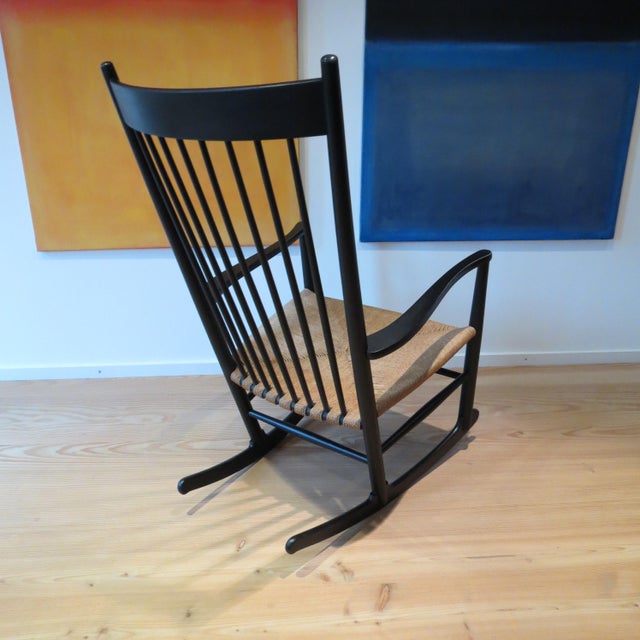 Vintage J16 Rocking Chair by Hans J. Wegner, 1963 For Sale - Image 4 of 16
