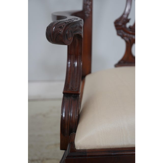 Set of 10 Maitland Smith Mahogany Dining Room Chairs For Sale - Image 10 of 18