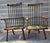 Antique Vernacular. Pair of 19thC Country Primitive Comb/Stick-Back Windsor Chairs With Original Green Paint For Sale - Image 14 of 14