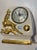 Howell Company Vintage 1940 Deer Mantle Clock Genuine Howell Co. China 22 Kt. Gold For Sale - Image 4 of 6