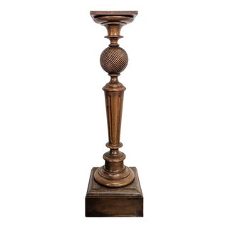 Side Table with Carved Walnut Ball For Sale