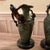 Original Antique Bronze Art Nouveau Vase from the late 19th century, each vase is signed by artist Auguste Moreau. Vase...