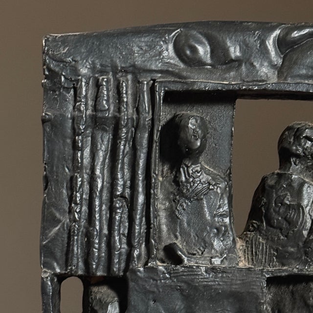 Vintage Expressionist Modern Bas-Relief Figurative Sculpture by William Meyerowitz Ziamonon For Sale In Philadelphia - Image 6 of 9