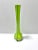 Pop Art 1980s Hand Blown Green Art Glass Vase – Modernist Bud Vase – Sculptural Glass Decor For Sale - Image 3 of 7