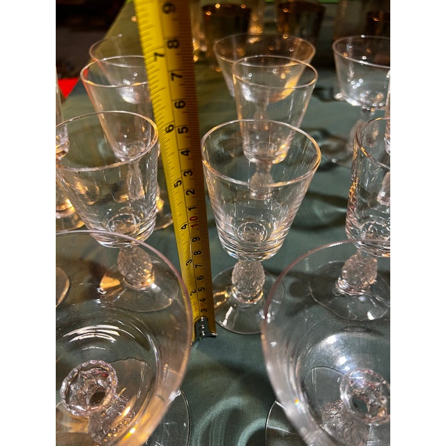 Glass 1970s Collection of Glasses and Serving Pieces With Pineapple Stems - 18 pcs For Sale - Image 7 of 12