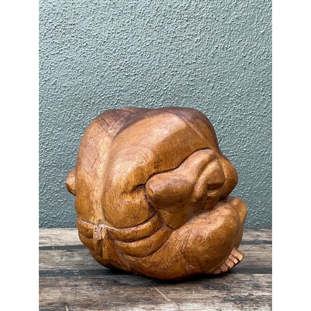 Vintage Carved Man Sphere For Sale - Image 4 of 12