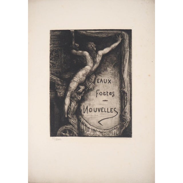 François Nicolas Chifflart, Frontispiece Strong Waters, Original Etching For Sale - Image 8 of 8