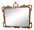 French Style Carved Mahogany Mirror For Sale