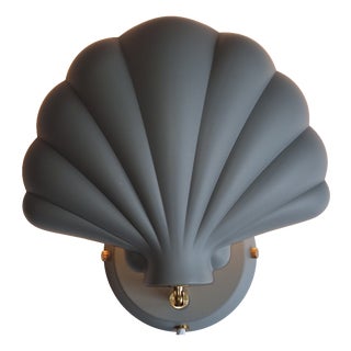 Vintage Glare-Free Wall Lamp in Grey Lacquered Metal with Brass Brackets, 2010s For Sale