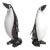 1980s Large Pair of "Cristalleria Stile D'Arte" Artisan Glass Penguins For Sale