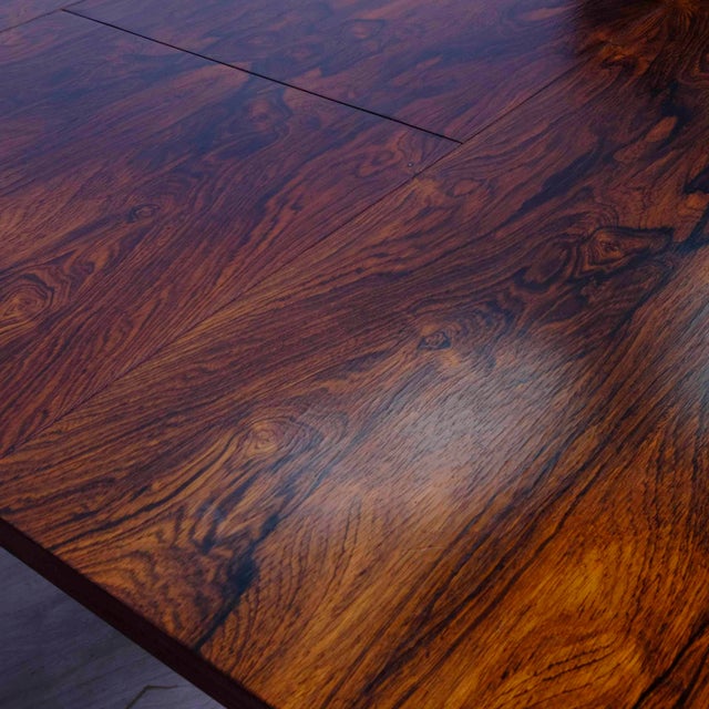 Vintage Extendable Italian Rosewood Table, 1960s For Sale - Image 13 of 14