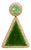 18k Yellow Gold 10.05ct Green Burmese Jadeite Jade Diamond Double Drop Pendant For Sale