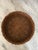 Vintage Round Wicker Button Basket with Wood Beaded Lid