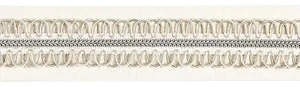 Sample, Scalamandre Colette Braided Tape, Cloud Fabric