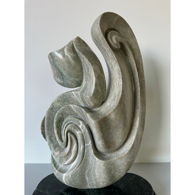 Stone Vintage R. D. Applebaum Abstract Free- Form Hand-Carved Marble Sculpture/ Sold For Sale - Image 7 of 12