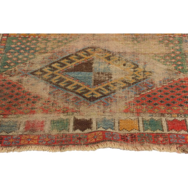 Late 19th Century Distressed Antique Caucasian Shirvan Rug - 02'10 X 03'07 For Sale - Image 5 of 9