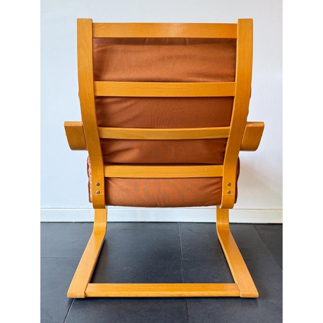 2000 - 2009 Vintage Poäng Chair in Cognac Leather by Noboru Nakamura for Ikea, 2000s For Sale - Image 5 of 13