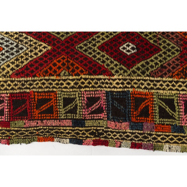 Mid 20th Century Smalll Handwoven Area Kilim Rug For Sale - Image 10 of 11