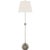 Traditional Suzanne Kasler for Visual Comfort Signature Wyatt 39" Statement Sconce in Polished Nickel with Linen Shade For Sale - Image 3 of 8