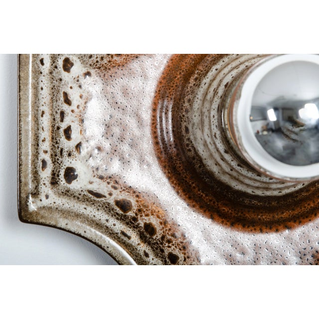 Fat Lava Ceramic Sconce from Hustadt Leuchten, 1970s For Sale - Image 4 of 5