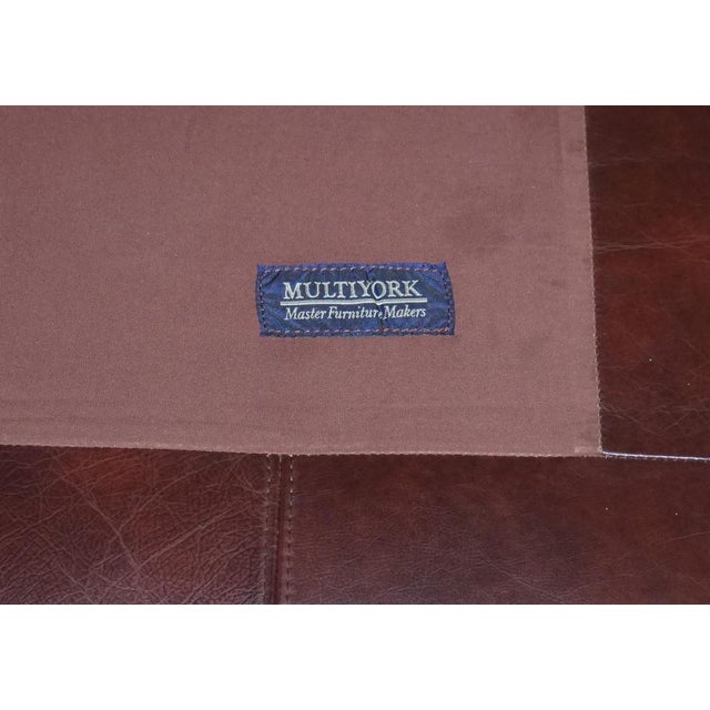 Vintage Brown Leather 2-to-3-Seater Sofa from Multiyork For Sale - Image 17 of 18