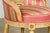 Set of 6 Early 20th Century French Louis XVI Cane Dining Armchairs in Pink Stripe For Sale - Image 13 of 18