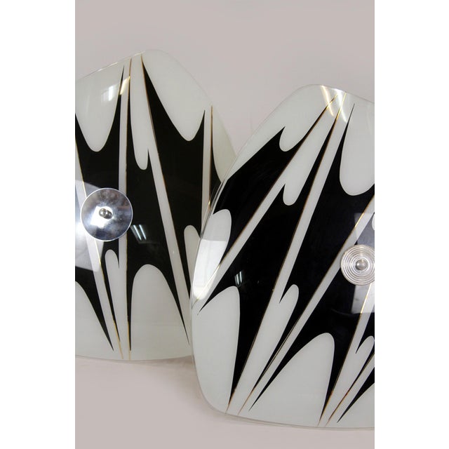 Large Vintage Czechoslovakian Opaline Glass Pendant Lights, 1970s, Set of 2 For Sale - Image 4 of 18