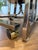 Vintage Cal-Style Bronzed Chrome & Glass Dining Set With Rolling Armchairs — Set of 5 For Sale - Image 14 of 14