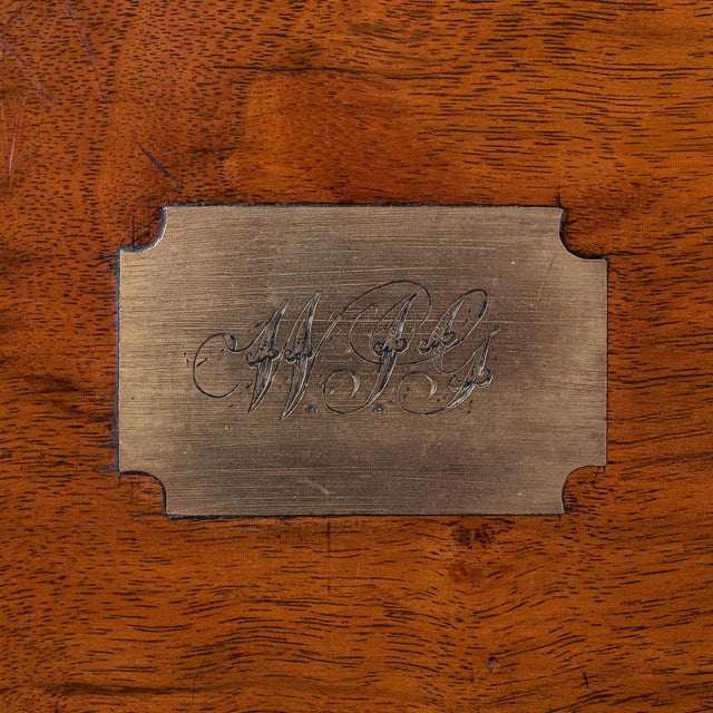 Brown Antique Writing Slope, English, Walnut, Correspondence Box, Regency, Circa 1825 For Sale - Image 8 of 12