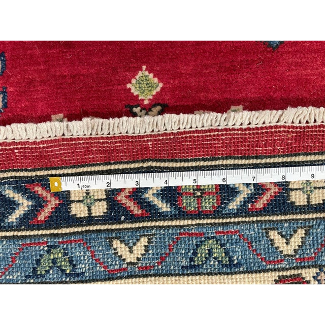 Hand Knotted Fine Wool Kazak Rug | Vintage Tribal Caucasian Area Rug | 74" X 109" For Sale - Image 10 of 10